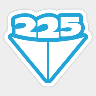 225 Aussie Valiant Badge (White on Blue) Sticker